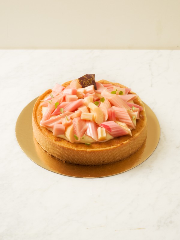 Rabarbermazarintårta