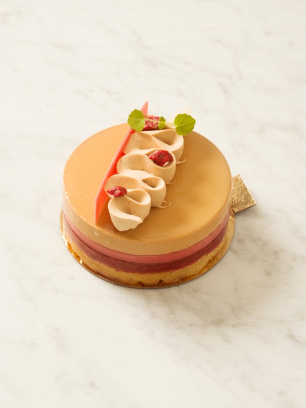 Karamell-Hallon-Mandelbakelse